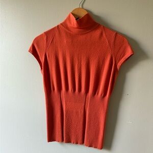 Etcetera fitted orange turtleneck